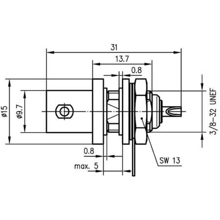 J01001F1222, Telegärtner - BNC-разъем, 50 Ом : 1 шт.