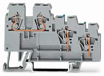 Клемма привода WAGO 270-572, 4 pin, 0.08мм² - 2.50мм², 250В, 18А, конф: L, (50 шт)