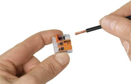 Клеммник WAGO 221-412-100, 2 pin, 0.14мм² - 4мм², 450В, 32А, (100 шт)