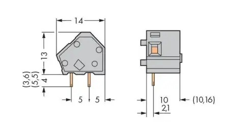 Быстроразъемная клемма WAGO 236-301, 1 pin, 0.08мм² - 2.50мм², 1000В, 24А, CS: 10мм;10.16мм, (300 шт)
