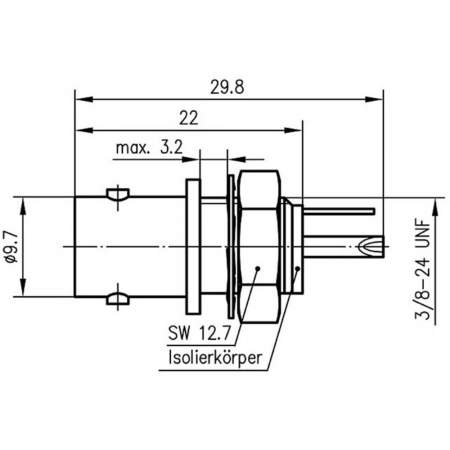 J01001A0043, Telegärtner - BNC-разъем, 50 Ом : 1 шт.
