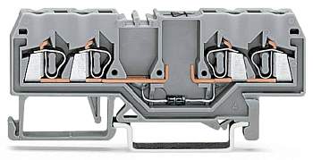 Диодная клемма WAGO 280-815/281-411, 4 pin, 0.08мм² - 2.50мм², 250В, 500мА, конф: L, (100 шт)