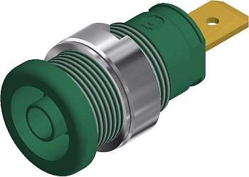 Лабораторная розетка SKS HIRSCHMANN SEB 2610 F6,3 972356104, Ø4 мм, зеленая