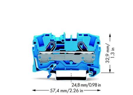 Клемма WAGO 2006-1204, 2 pin, 0.50мм² - 10мм², 800В, 41А, конф: N, (1 шт)
