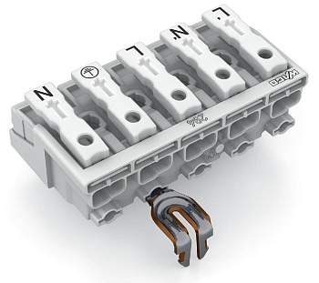 Разъем питания сети WAGO 294-4275, 5 pin, 0.5мм² - 1.5мм², 24А, (250 шт)