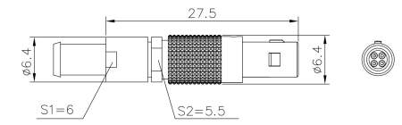 Разъем Weillen WLES13-7302-0070 (Аналог LEMO FGG.00.304.LAD27Z)