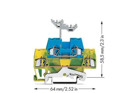 Двухуровневая клемма WAGO 280-537, 4 pin, 0.08мм² - 2.50мм², 500В, 20А, (50 шт)