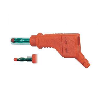 66.9328-22, Stäubli XZGL-425 - Штекер с ламелями, Ø-контакта: 4 мм, красный : 1 шт.