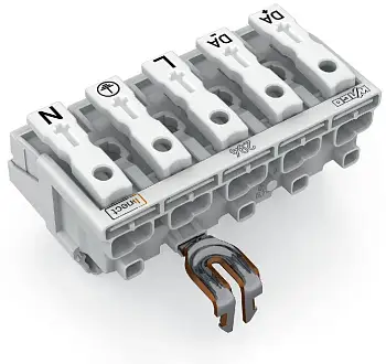 Разъем питания сети WAGO 294-8225, 5 pin, 0.5мм² - 2.5мм², 24А, (250 шт)