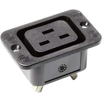766/63/sw/C, KAISER - Розетка IEC C19, 16 А, черный : 1 шт.