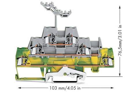 Трехуровневая клемма WAGO 280-557, 6 pin, 0.08мм² - 2.50мм², 500В, 20А, (40 шт)