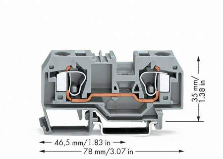 Клемма WAGO 284-901, 2 pin, 0.20мм² - 10мм², 800В, 57А, конф: L, (25 шт)
