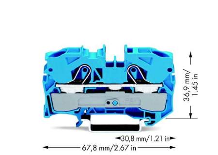 Клемма WAGO 2010-1204, 2 pin, 0.50мм² - 16мм², 800В, 57А, конф: N, (1 шт)