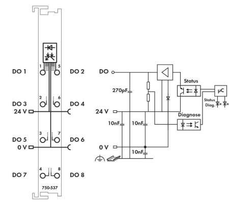 Модуль цифрового вывода ПЛК WAGO 750-537 