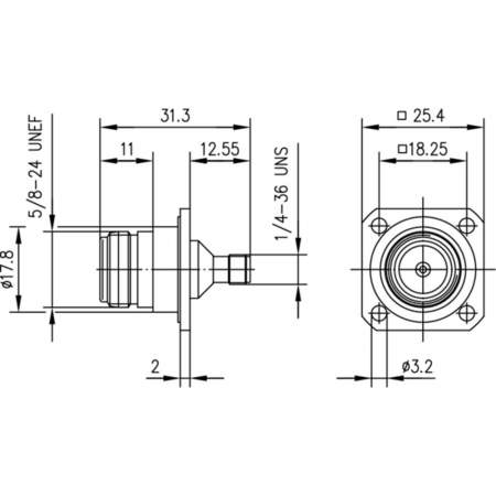 J01027B0008, Telegärtner - Коаксиальный N-разъем - SMA-разъем : 1 шт.