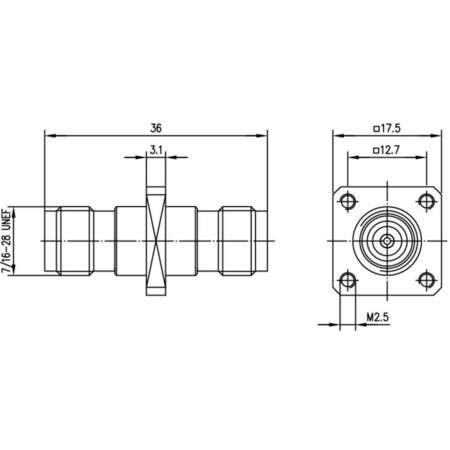 J01014A0004, Telegärtner - TNC-разъем - TNC-разъем : 1 шт.