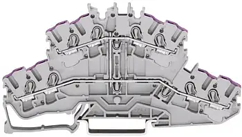 Двухуровневая клемма WAGO 2002-2408, 8 pin, 0.25мм² - 4мм², 500В, 24А, конф: L, (1 шт)