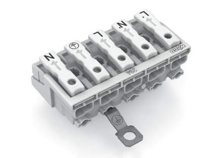 Разъем питания сети WAGO 294-5425, 5 pin, 0.5мм² - 1.5мм², 24А, (250 шт)