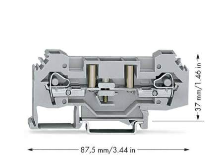 N клемма WAGO 282-131, 2 pin, 0.20мм² - 6мм², 400В, 41А, конф: L, (25 шт)