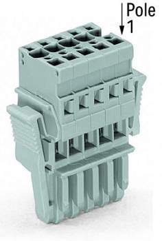 Гнездовой разъем WAGO 769-109/021-000, 9 pin, 500В, 32А, CS: 5мм, (1 шт)