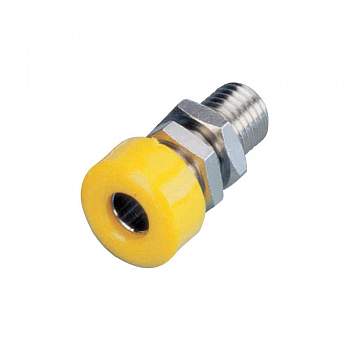 734373, SCHNEPP - Лабораторное гнездо, Ø-контакта: 4 мм, желтый : 1 шт.