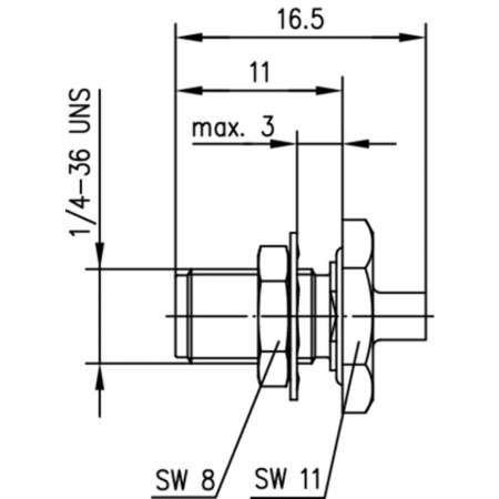 J01151A0061, Telegärtner - SMA-разъем, 50 Ом : 1 шт.