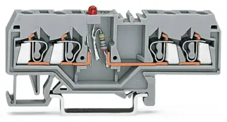 Светодиодная клемма WAGO 280-658/281-434, 4 pin, 0.08мм² - 2.50мм², 24В, 25мА, конф: L, (100 шт)