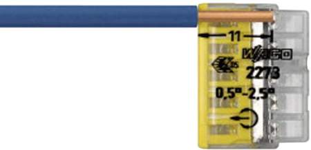 Винтовая клемма WAGO 2273-208-10, 8 pin, 0.5мм² - 2.5мм², 450В, 24А, (10 шт)