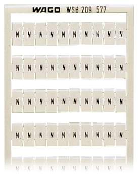 Этикетка WAGO 209-577, Оттиск: N, (5 шт)