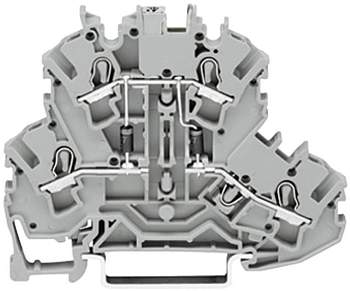 Двухуровневая диодная клемма WAGO 2002-2214/1000-489, 4 pin, 0.25мм² - 4мм², 250В, 500мА, конф: L, (1 шт)