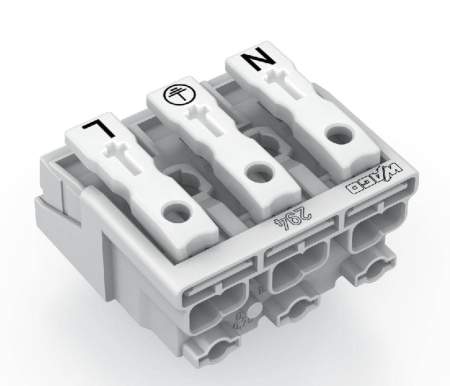 Разъем питания сети WAGO 294-5053, 3 pin, 0.5мм² - 1.5мм², 24А, (500 шт)