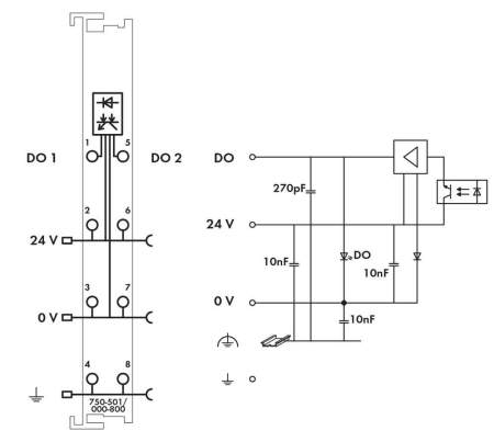 Модуль цифрового вывода ПЛК WAGO 750-501/000-800 
