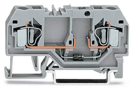 Диодная клемма WAGO 281-915/281-411, 2 pin, 0.08мм² - 4мм², 250В, 500мА, конф: L, (50 шт)