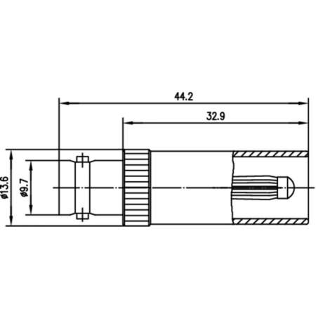 J01008A0802, Telegärtner - Коаксиальный BNC-разъем - 4/13-разъем : 1 шт.