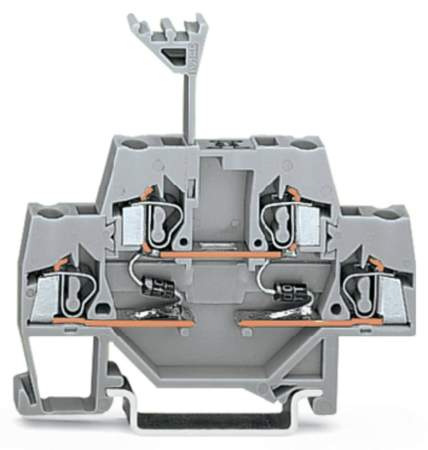 Двухуровневая диодная клемма WAGO 280-941/281-489, 4 pin, 0.08мм² - 2.50мм², 250В, 500мА, конф: L, (50 шт)