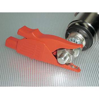 Захват "крокодил" Stäubli XDK-1033 BL, 1000 В, 32 А, ход захвата: 39.5 мм, длина: 92 мм, синий : 1 ш