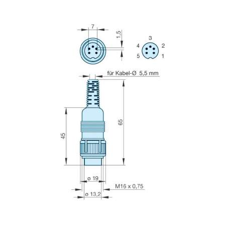 DIN-разъем с резьбовым соединением 930 304-517-1 Hirschmann MAS 3100