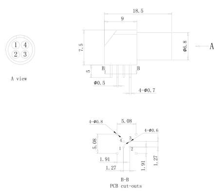 Разъем Weillen WLES53-7202-0037 (Аналог LEMO EPG.00.304.HLN)