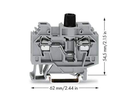 Клемма предохранителя WAGO 282-126, 2 pin, 0.20мм² - 6мм², 500В, 10А, конф: L, (40 шт)