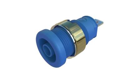 Безопасное гнездо SKS Hirschmann 935980849, SEB 2610 F4,8 Ni, Ø 4мм, 1000В, 32А, голубой, (1 шт)