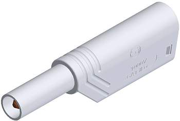 934099107, SKS-HIRSCHMANN LAS S WS - Штекер с ламелями, Ø-контакта: 4 мм, белый : 1 шт.