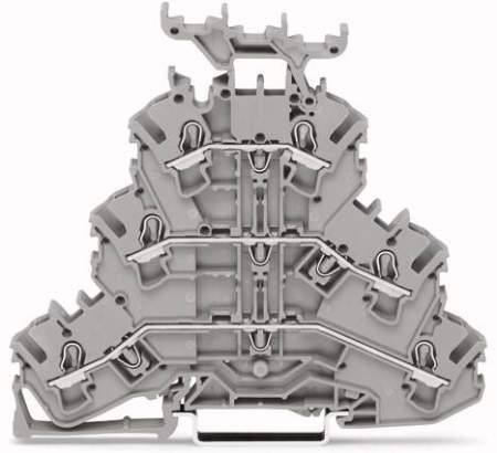 Трехуровневая клемма WAGO 2002-3231, 6 pin, 0.25мм² - 4мм², 500В, 24А, конф: L;L;L, (50 шт)