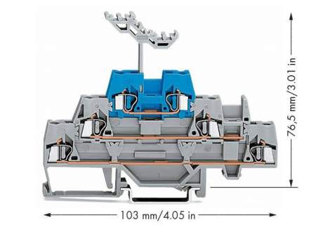 Трехуровневая клемма WAGO 280-552, 6 pin, 0.08мм² - 2.50мм², 500В, 20А, (40 шт)