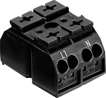 Клемма WAGO 862-1552, 2 pin, 0.50мм² - 4мм², 500В, 32А, конф: L1;N, (1 шт)