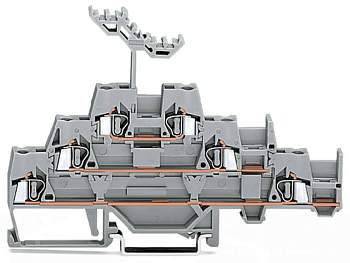 Трехуровневая клемма WAGO 280-550, 6 pin, 0.08мм² - 2.50мм², 500В, 20А, конф: L, (40 шт)