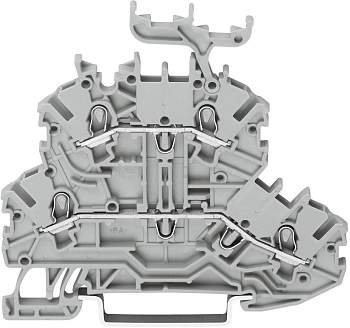 Двухуровневая клемма WAGO 2000-2231, 4 pin, 0.14мм² - 1.50мм², 500В, 13.5А, конф: L;L, (1 шт)