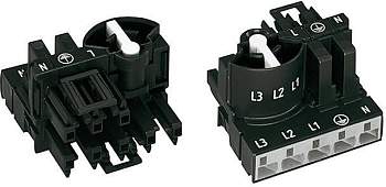 Сетевой распределитель WAGO 770-611, 4 pin, 0.5мм² - 4мм², 400В, вилка, розетка, (1 шт)