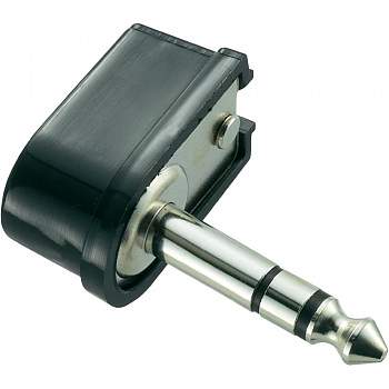 Контактный штекер 6,35 мм угловой, 3 контакта