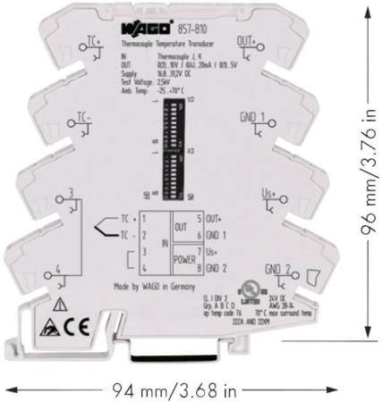 Температурный измерительный преобразователь WAGO 857-810 