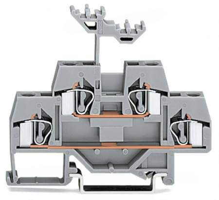 Двухуровневая клемма WAGO 281-619, 4 pin, 0.08мм² - 4мм², 500В, 26А, конф: L, (50 шт)